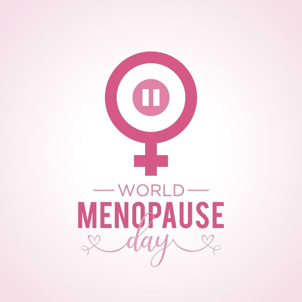 World Menopause Day is observed every year on the 18th October. Vector template for banner, greeting card, poster with background. Vector illustration.
