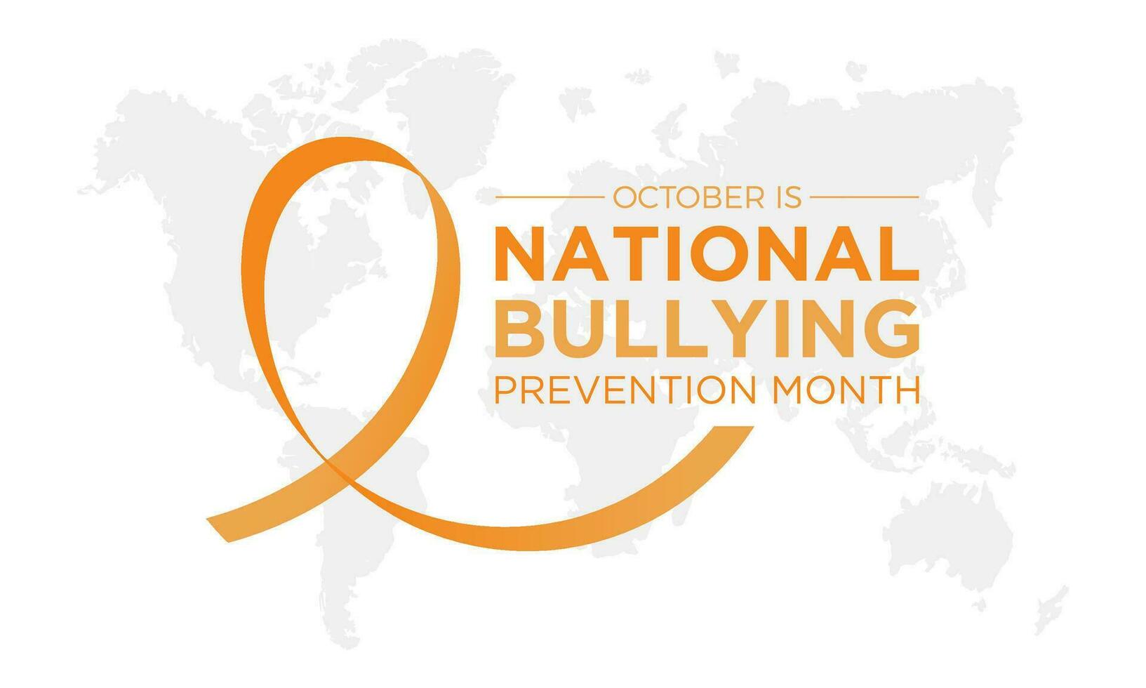 National bullying prevention month is observed every year in october. October is national bully awareness month. Vector template for banner, greeting card, poster with background. Vector illustration.