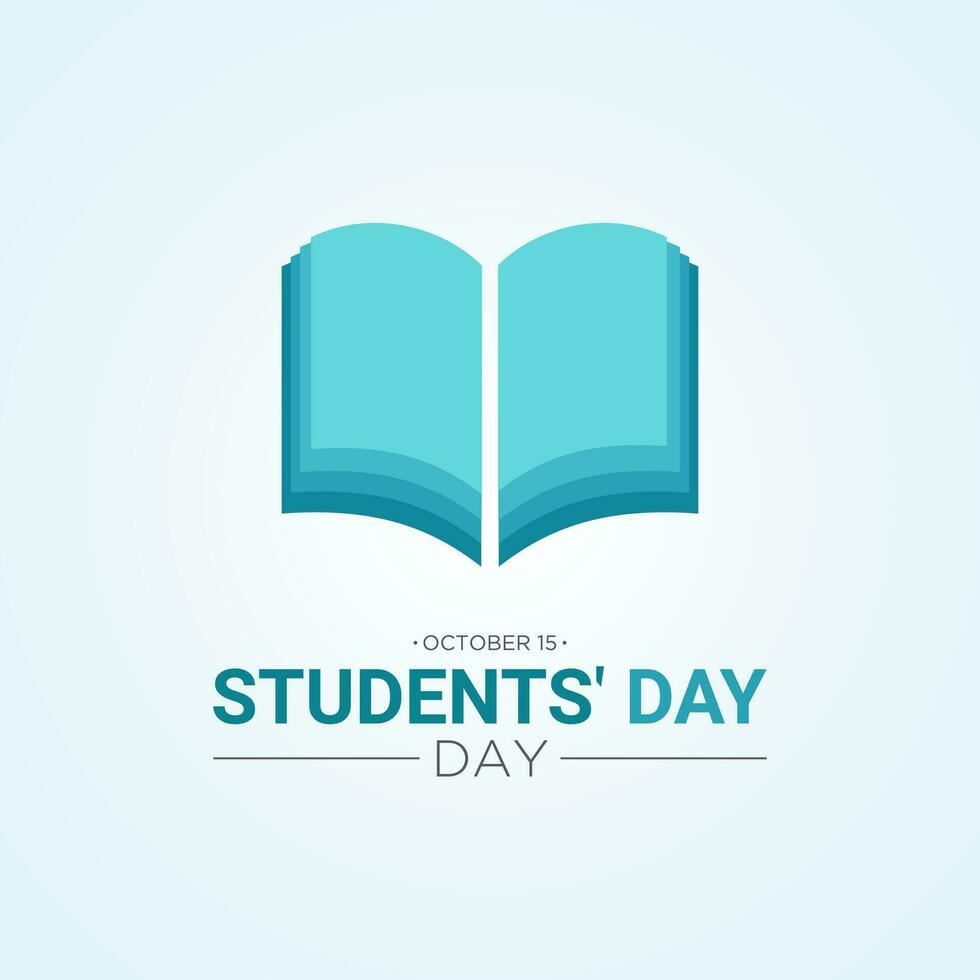 World students' day, october 15. Vector template for banner, greeting card, poster of world students day. Vector illustration.
