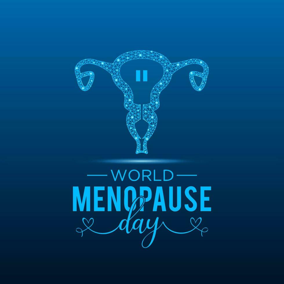 World Menopause Day is observed every year on the 18th October. Vector template for banner