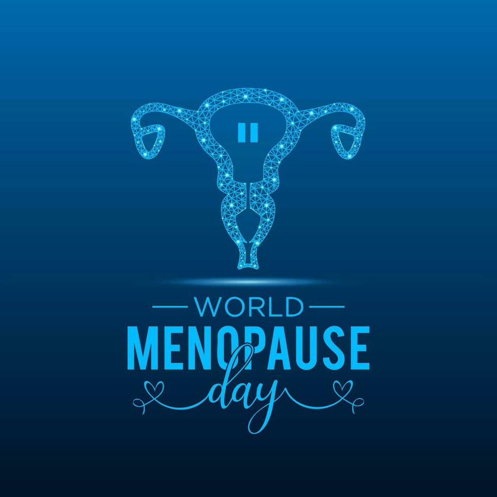 World Menopause Day is observed every year on the 18th October. Vector template for banner, greeting card, poster with background. Vector illustration.