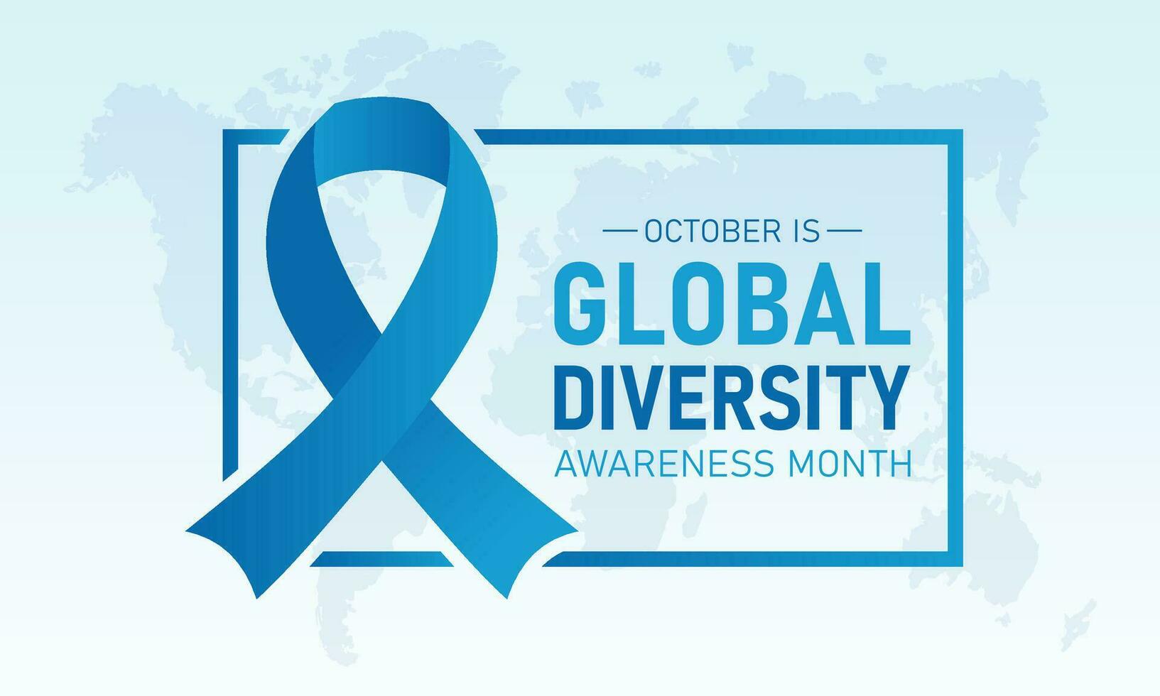 Global Diversity Awareness Month is observed every year in october. October is Global Diversity Awareness Month. Holiday concept for banner, greeting card, poster with background. vector