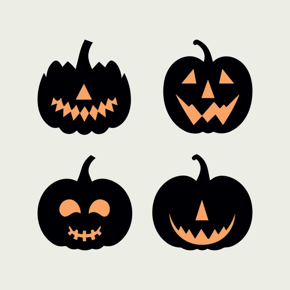 scary Halloween pumpkin. vector