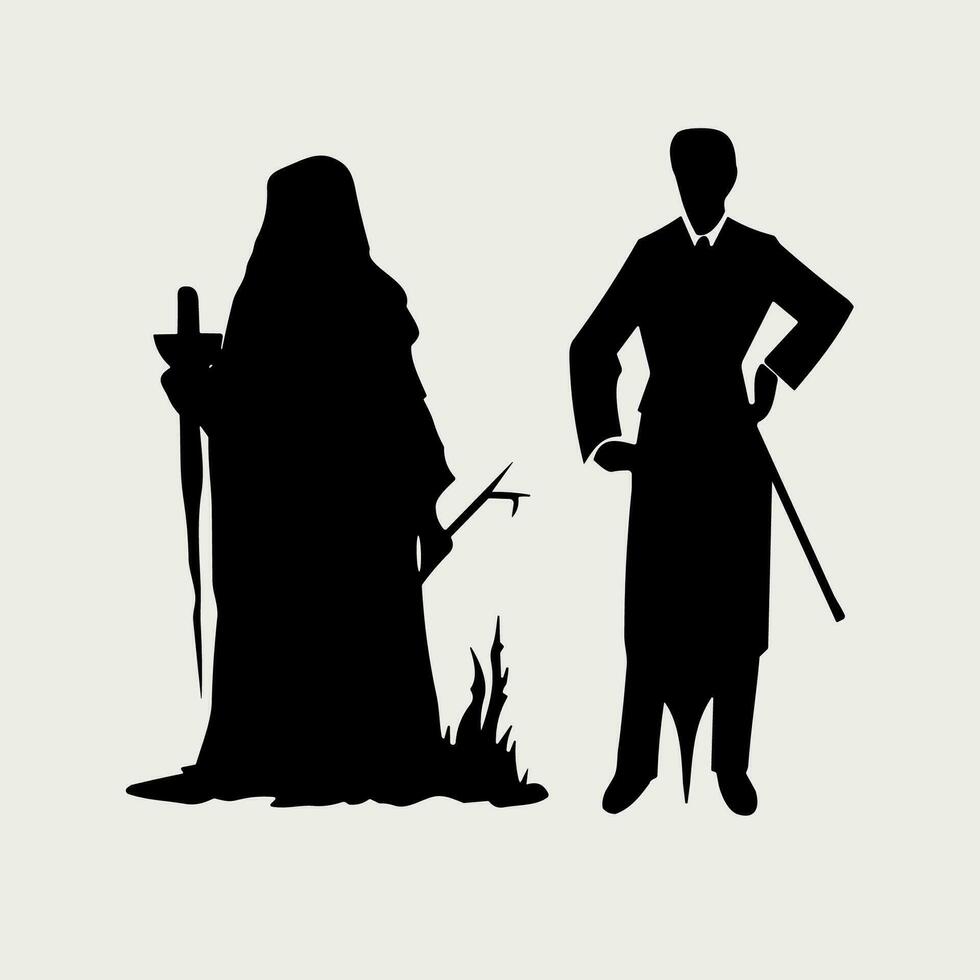 Vector Halloween vector art ghostly figure.
