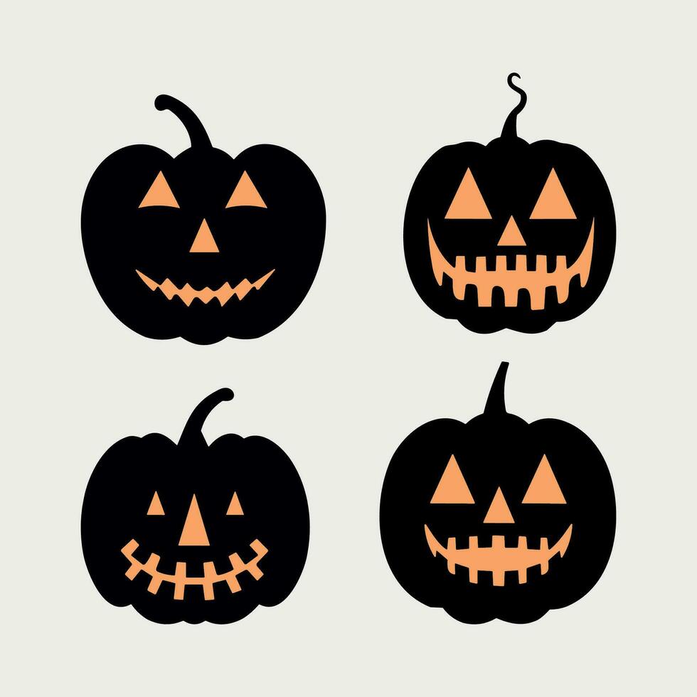 de miedo Víspera de Todos los Santos calabaza. vector