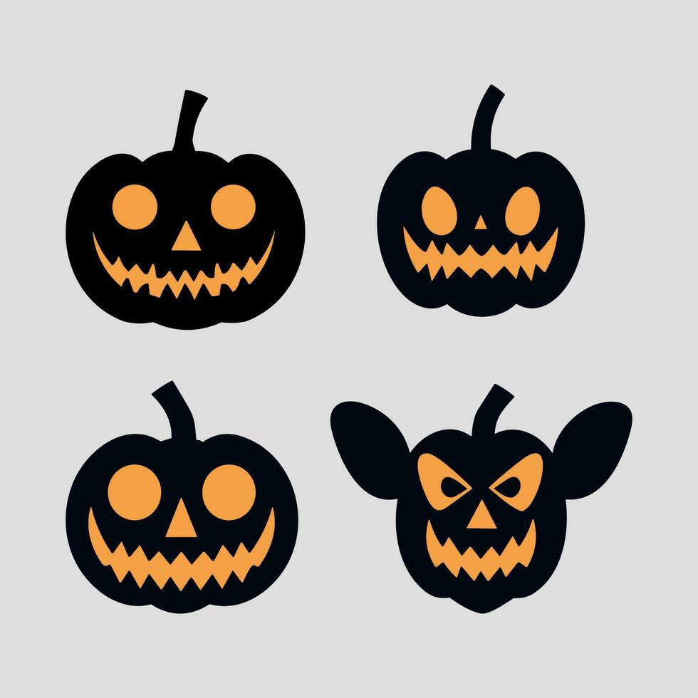 de miedo Víspera de Todos los Santos calabaza. vector