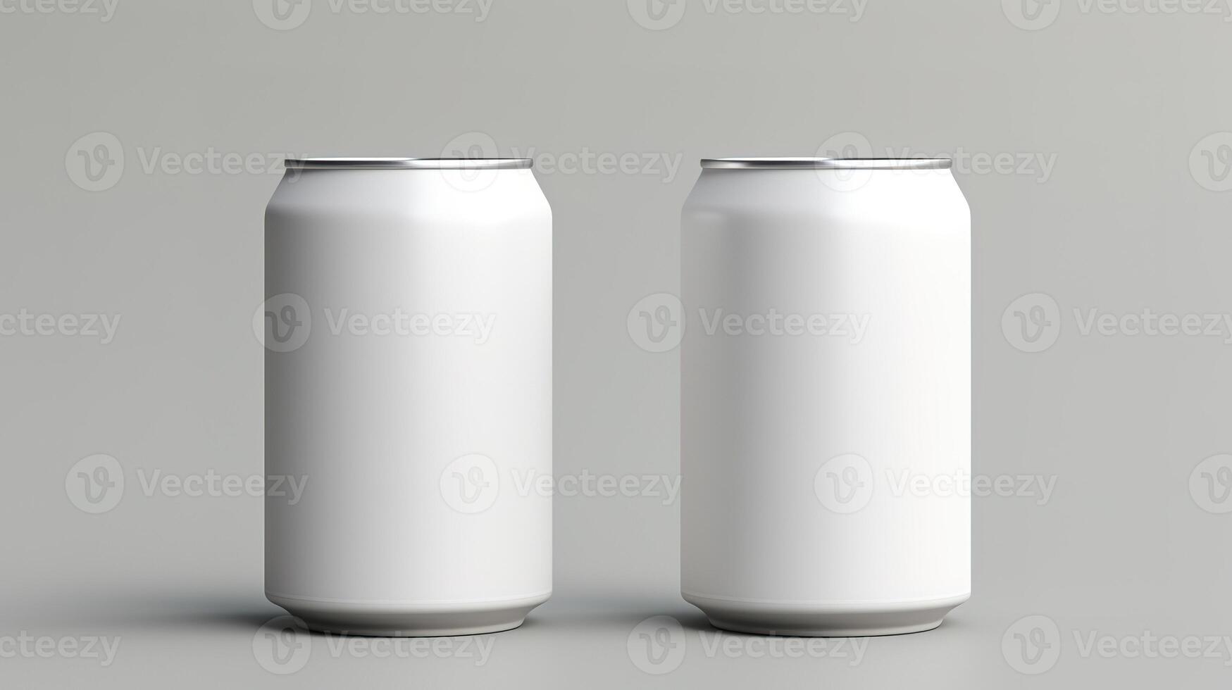 white can on a gray background photo