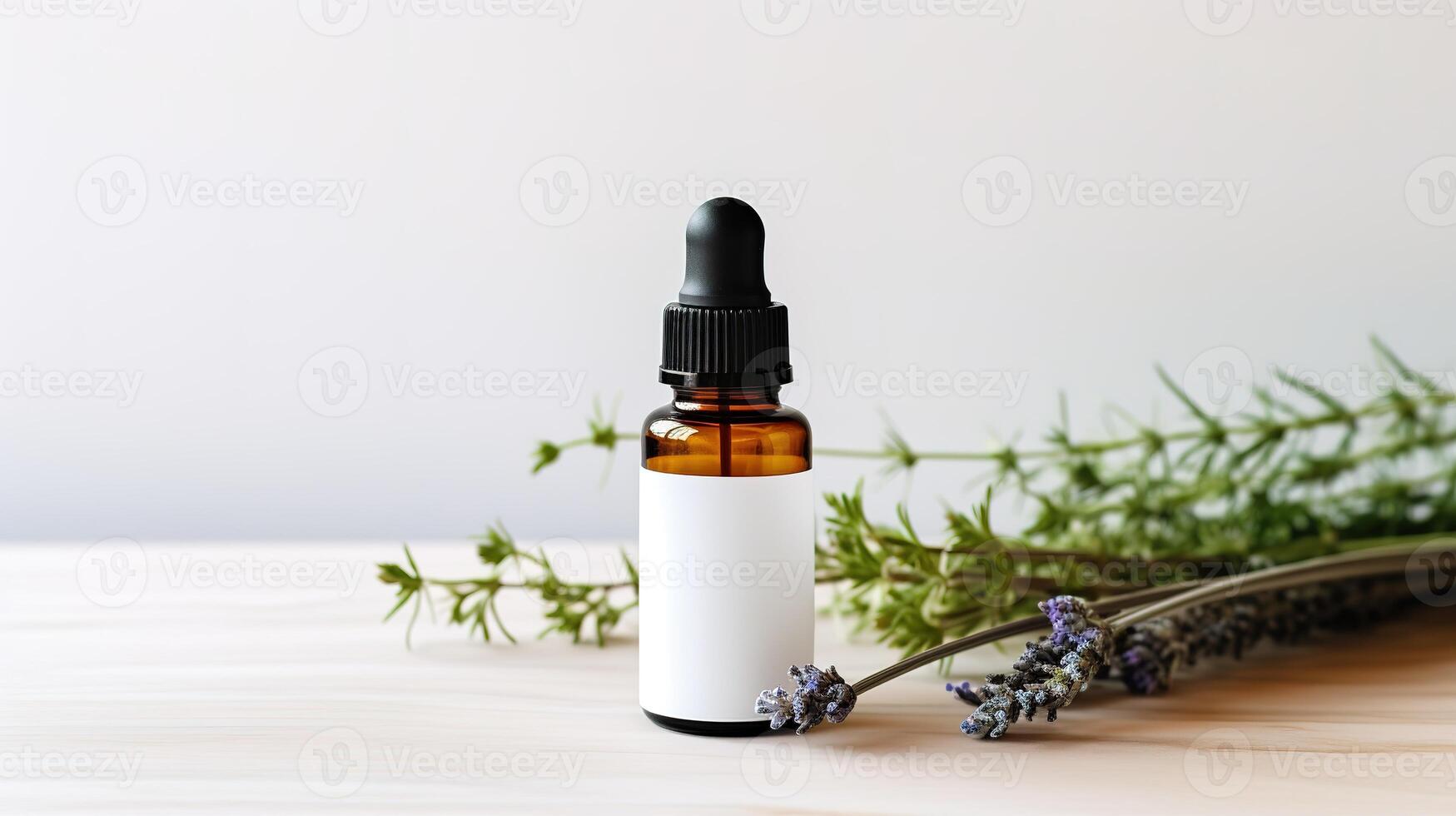 a bottle of essential oils photo