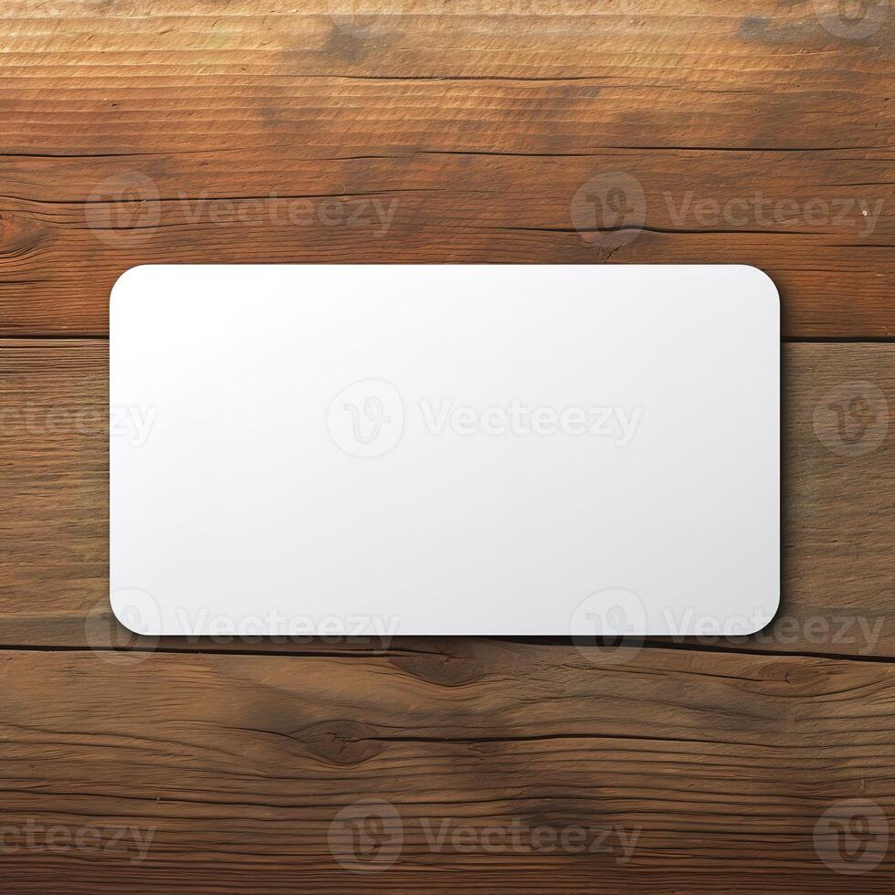 blank business white rounded card AI Generative photo