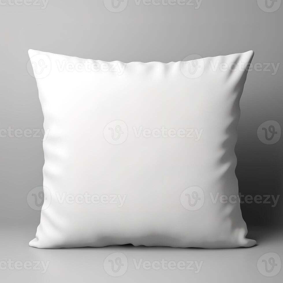 white square pillow on flat background photo