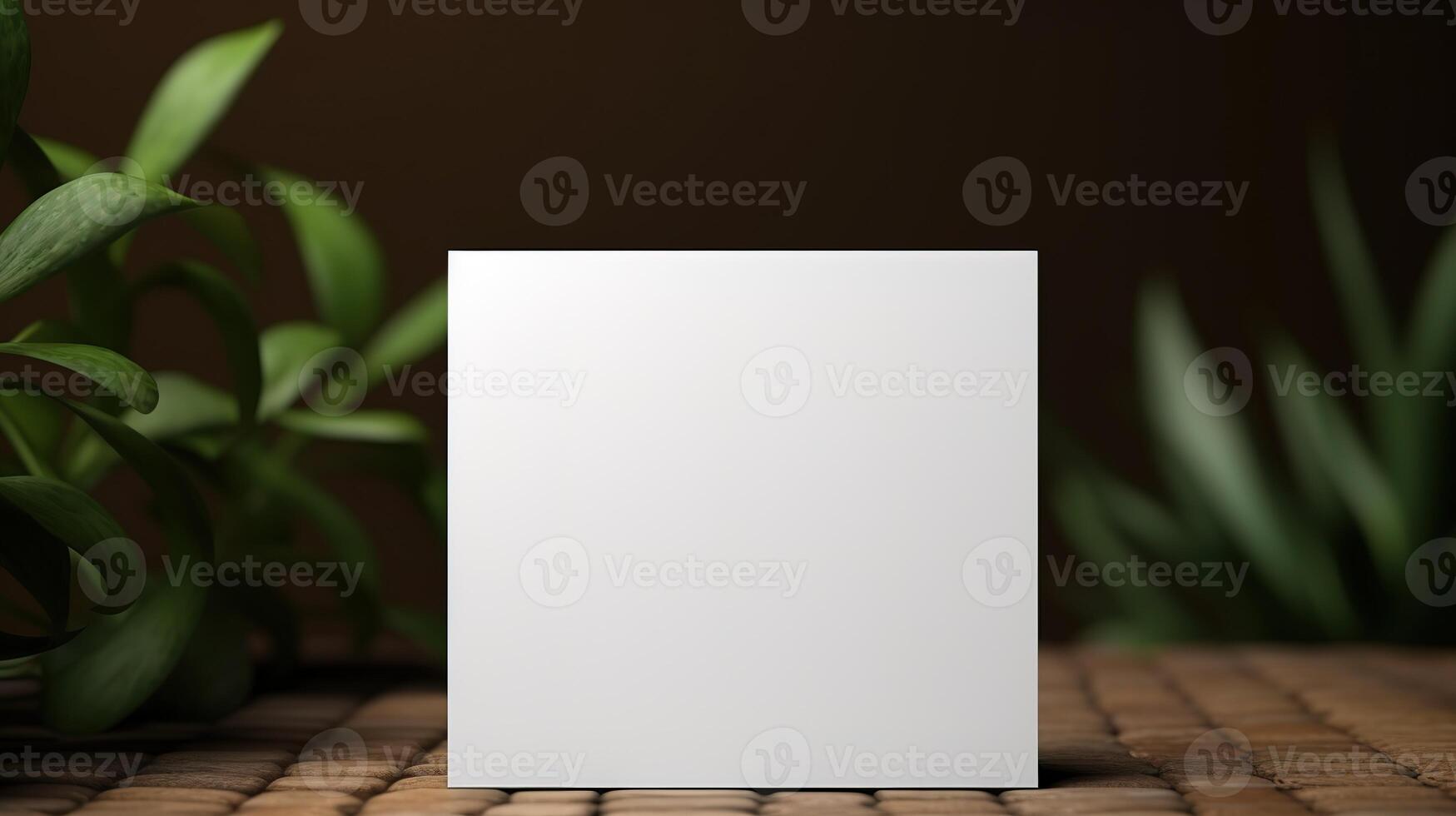 a white square blank paper sheet photo