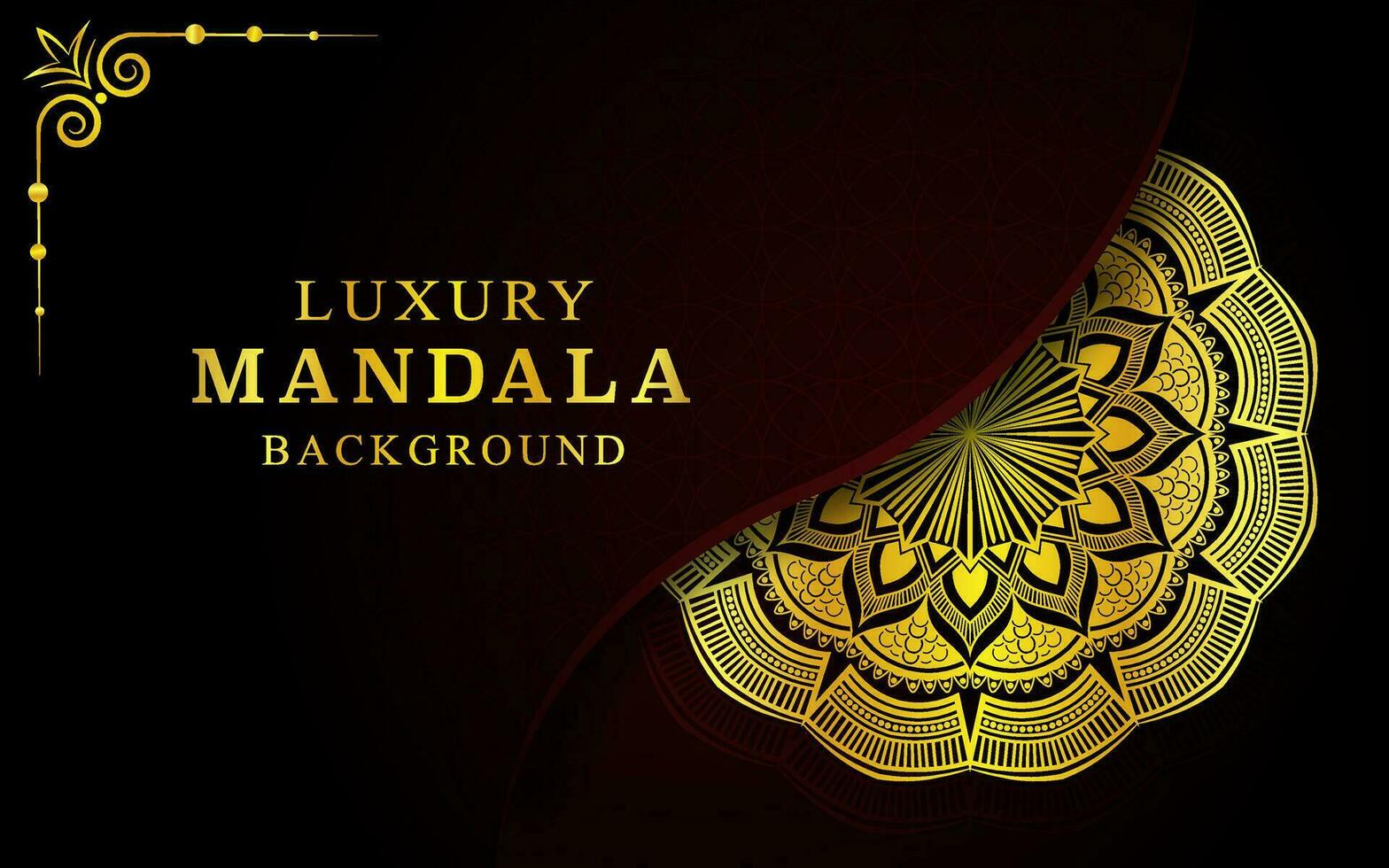 Luxury mandala background design with golden colour decorative element vector