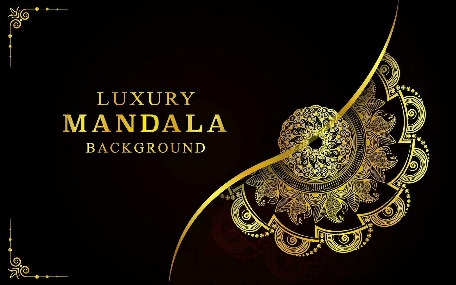 Luxury mandala background design with golden colour decorative element vector