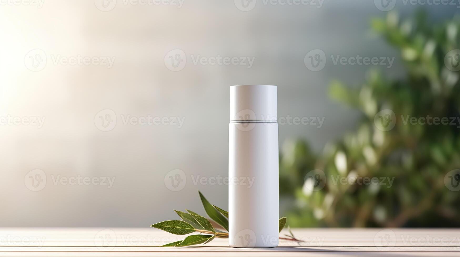 3d white bottle of skin serum photo