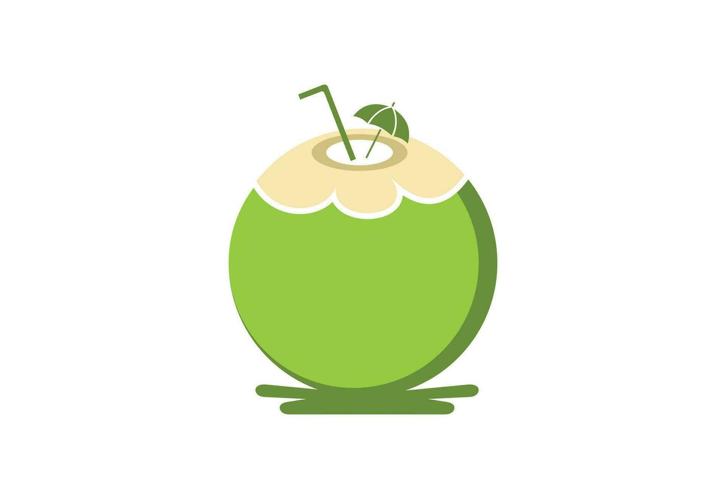 Modern tropical coconut logo design, Vector design template