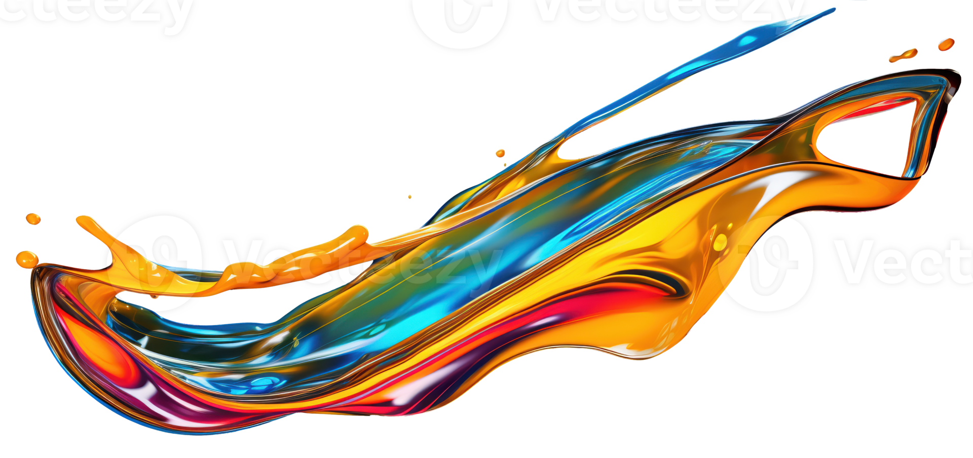 AI Generative. Colorful paint splash. Isolated design element. multicolors paint splashing explosion in the air. Splash of colors paint in the air, multicolors paint splashing explosion in the air png