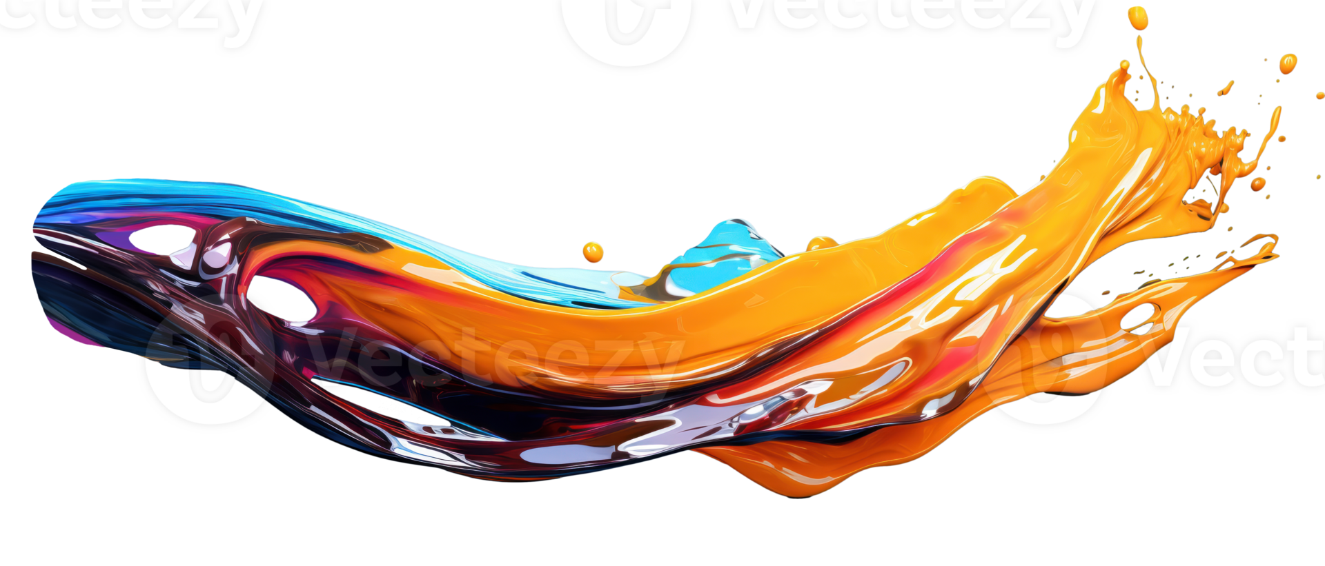 AI Generative. Colorful paint splash. Isolated design element. multicolors paint splashing explosion in the air. Splash of colors paint in the air, multicolors paint splashing explosion in the air png