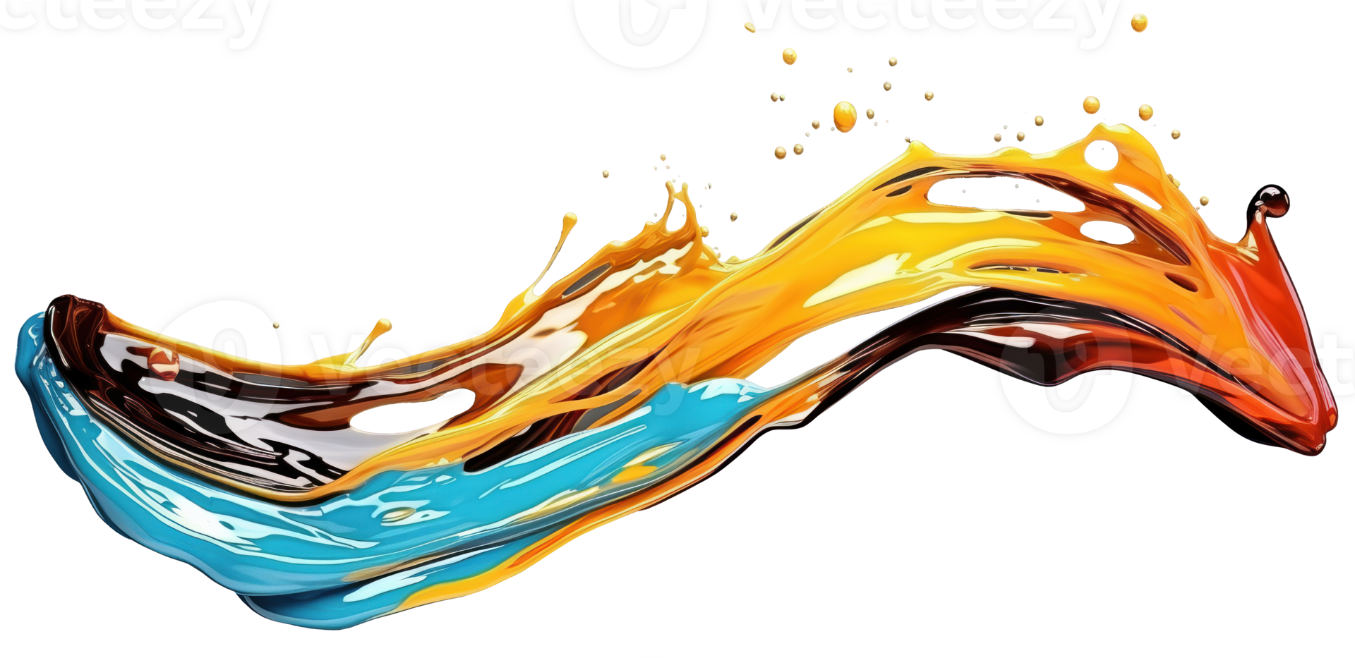 AI Generative. Colorful paint splash. Isolated design element. multicolors paint splashing explosion in the air. Splash of colors paint in the air, multicolors paint splashing explosion in the air png