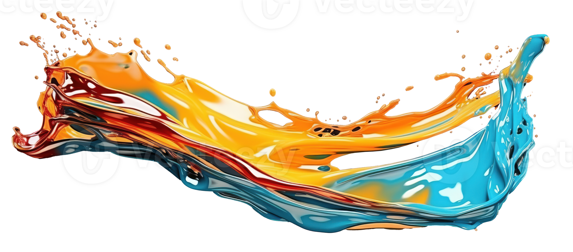 AI Generative. Colorful paint splash. Isolated design element. multicolors paint splashing explosion in the air. Splash of colors paint in the air, multicolors paint splashing explosion in the air png