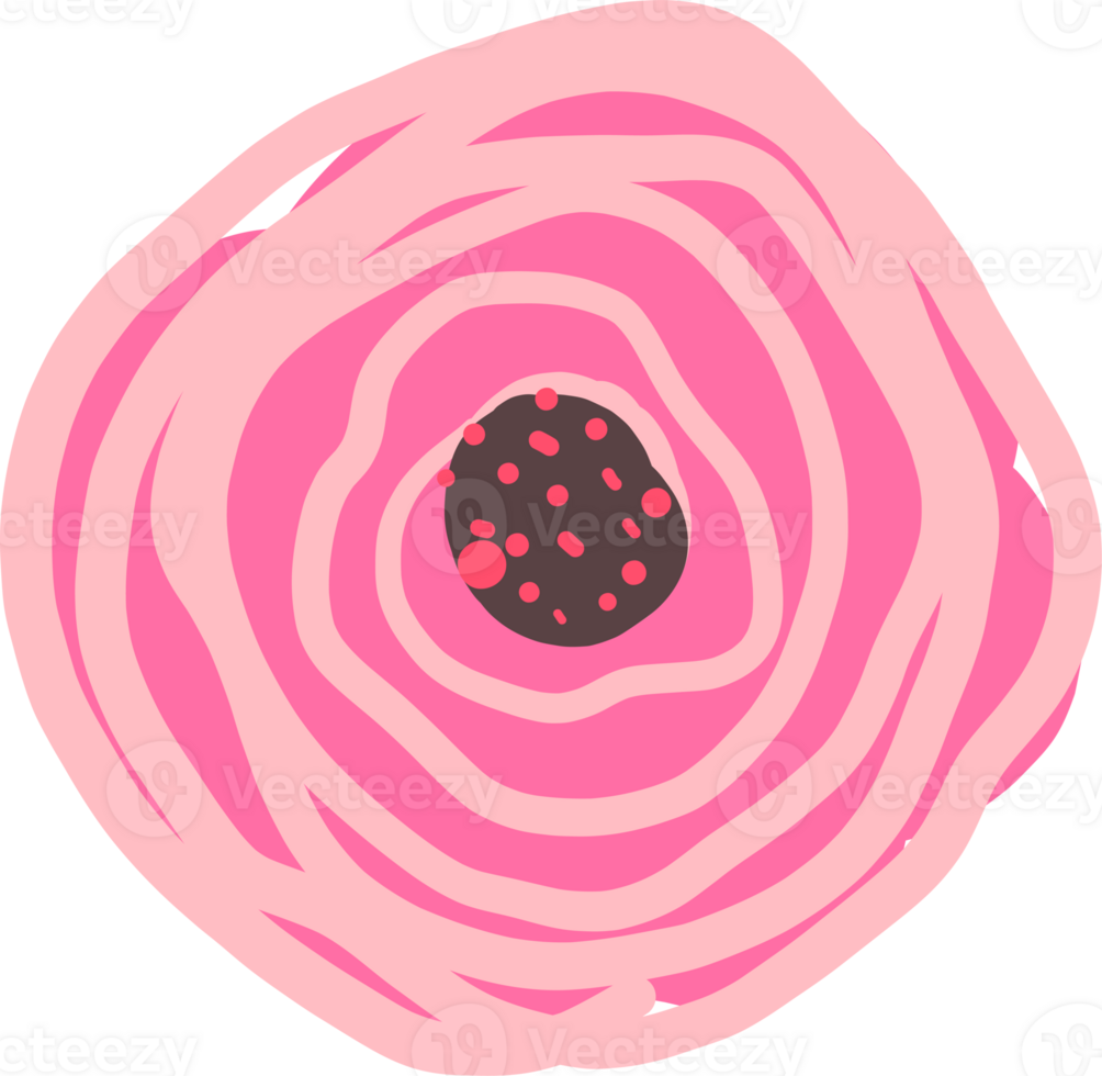 Cute flower cartoon flat design. png