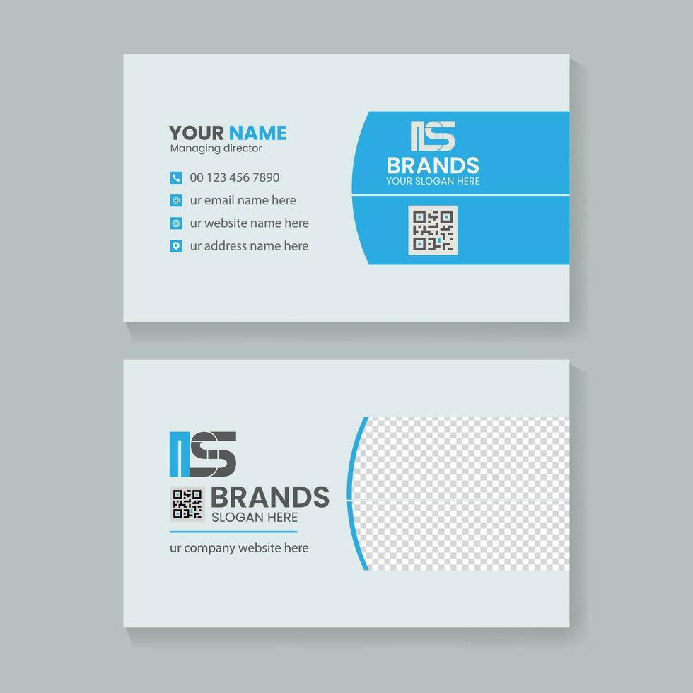 Clean and stylish Business card template vector