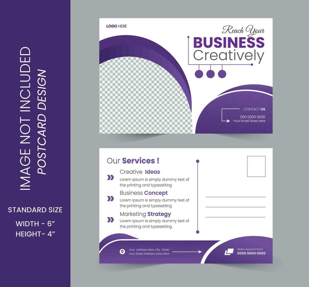 business postcard design,creative and minimal template vector