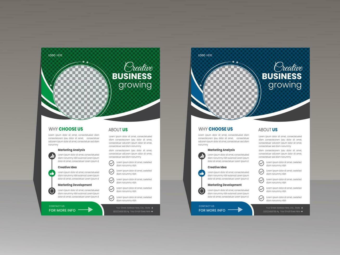 professional business flyer design vector