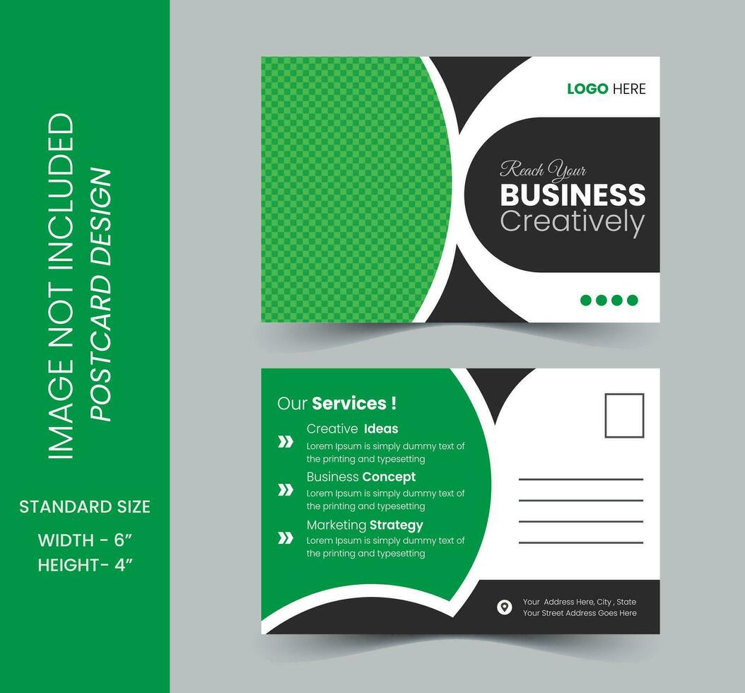 business postcard design,creative and minimal template vector