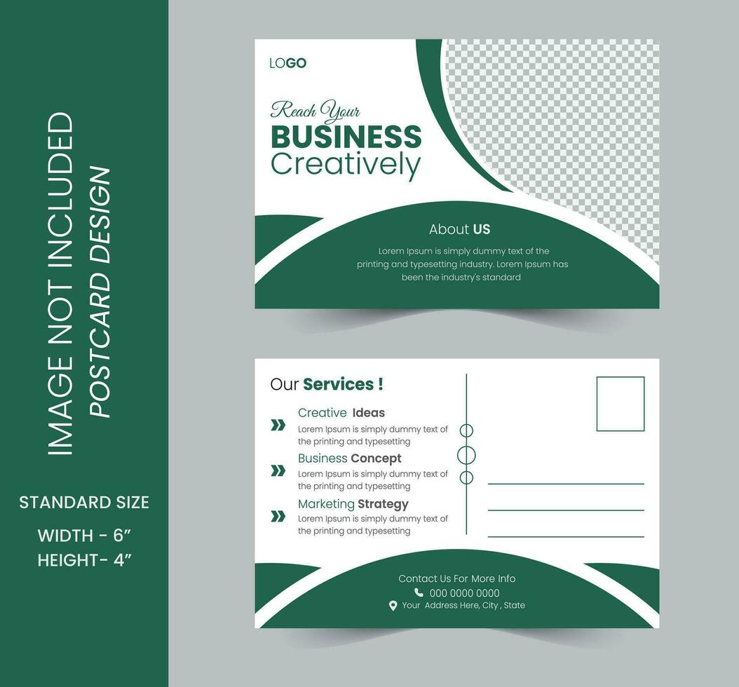 business postcard design,creative and minimal template vector