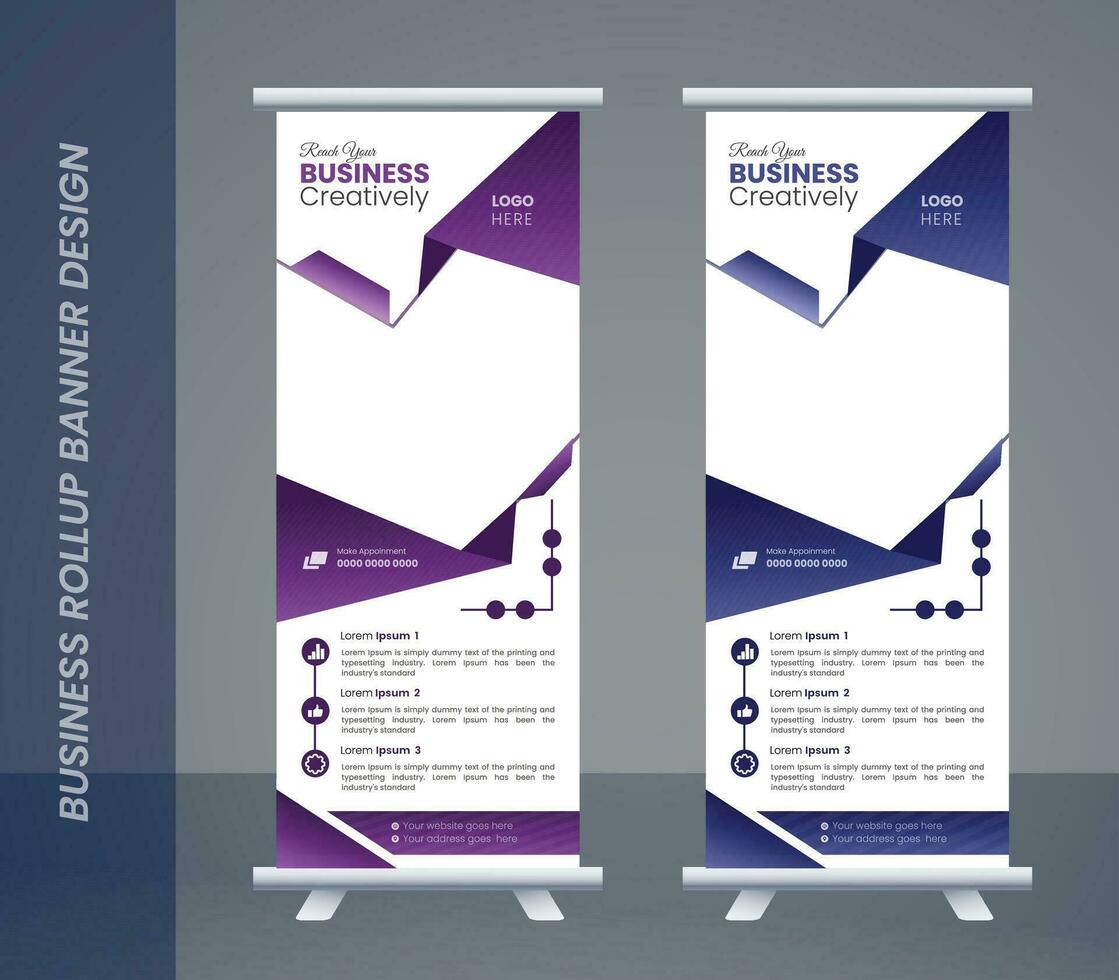 corporate business rolllup banner design vector