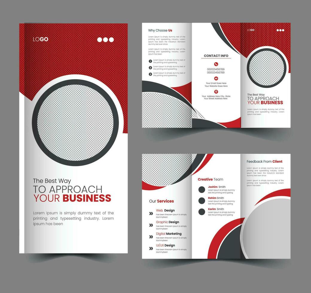 tri fold brochure design modern and creative template vector