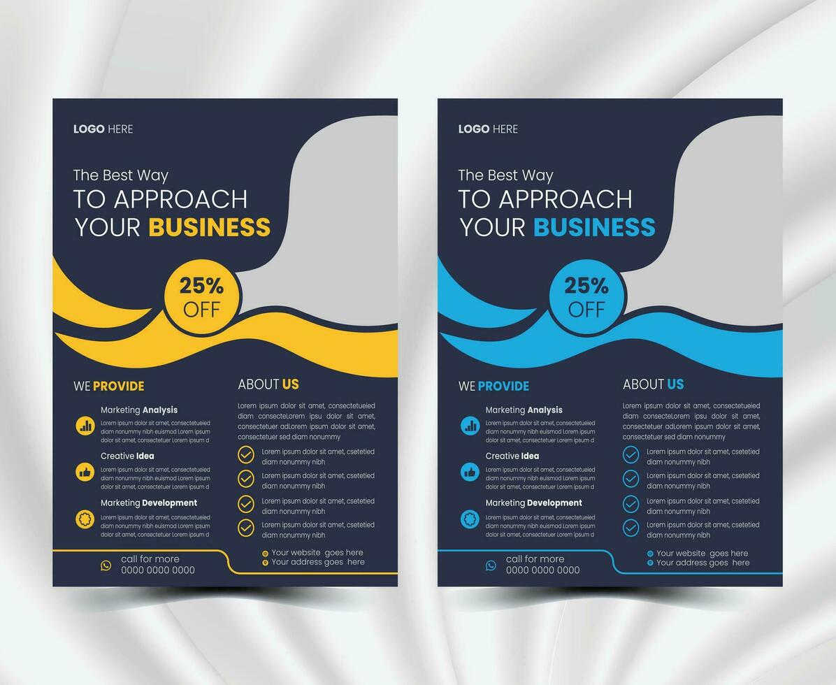 professional business flyer design vector