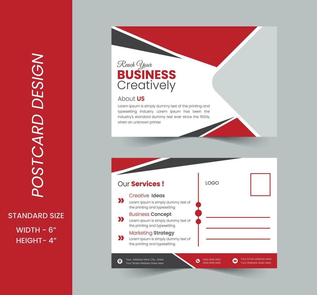 business postcard design,creative and minimal template vector