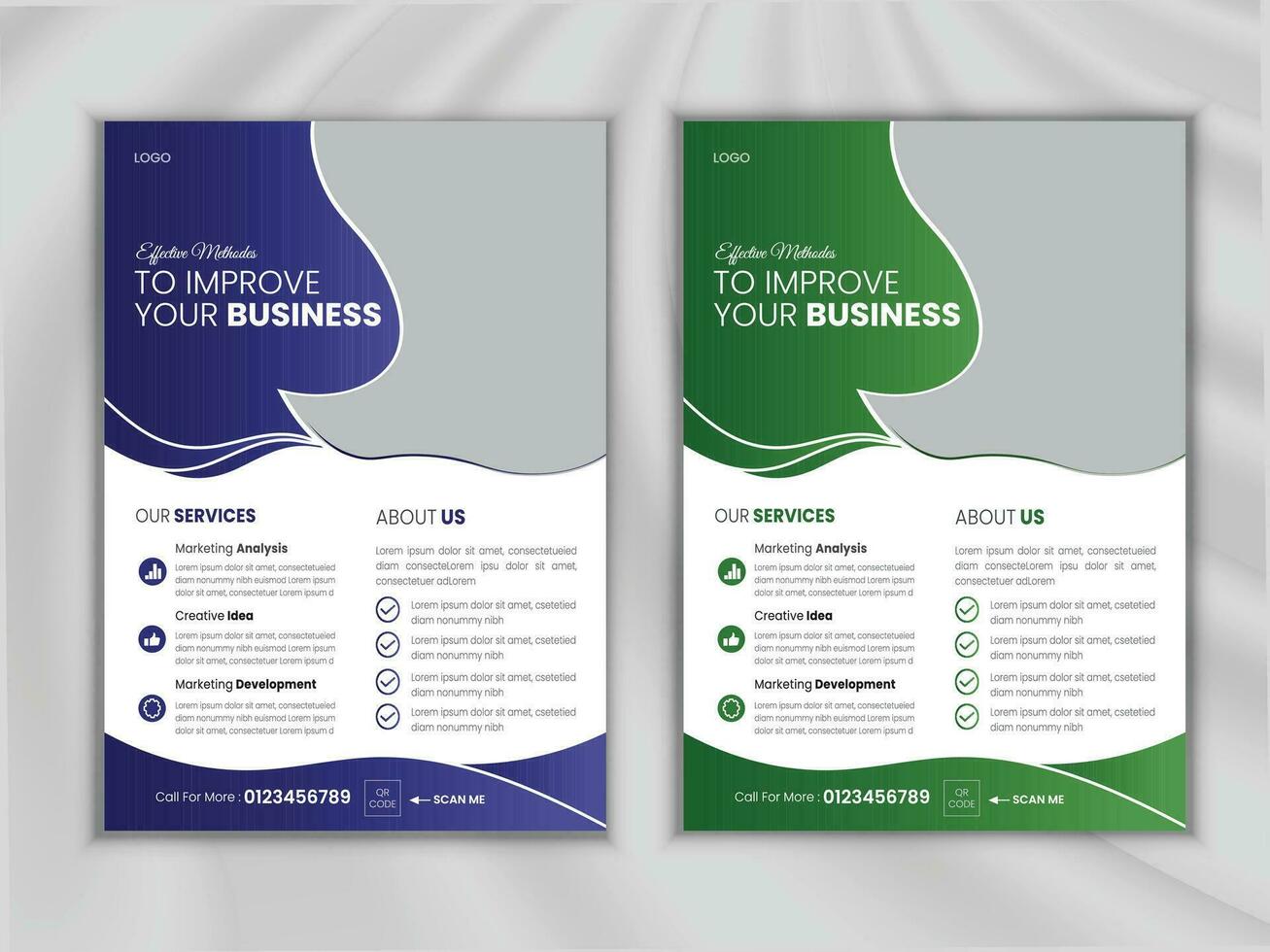 professional business flyer design vector