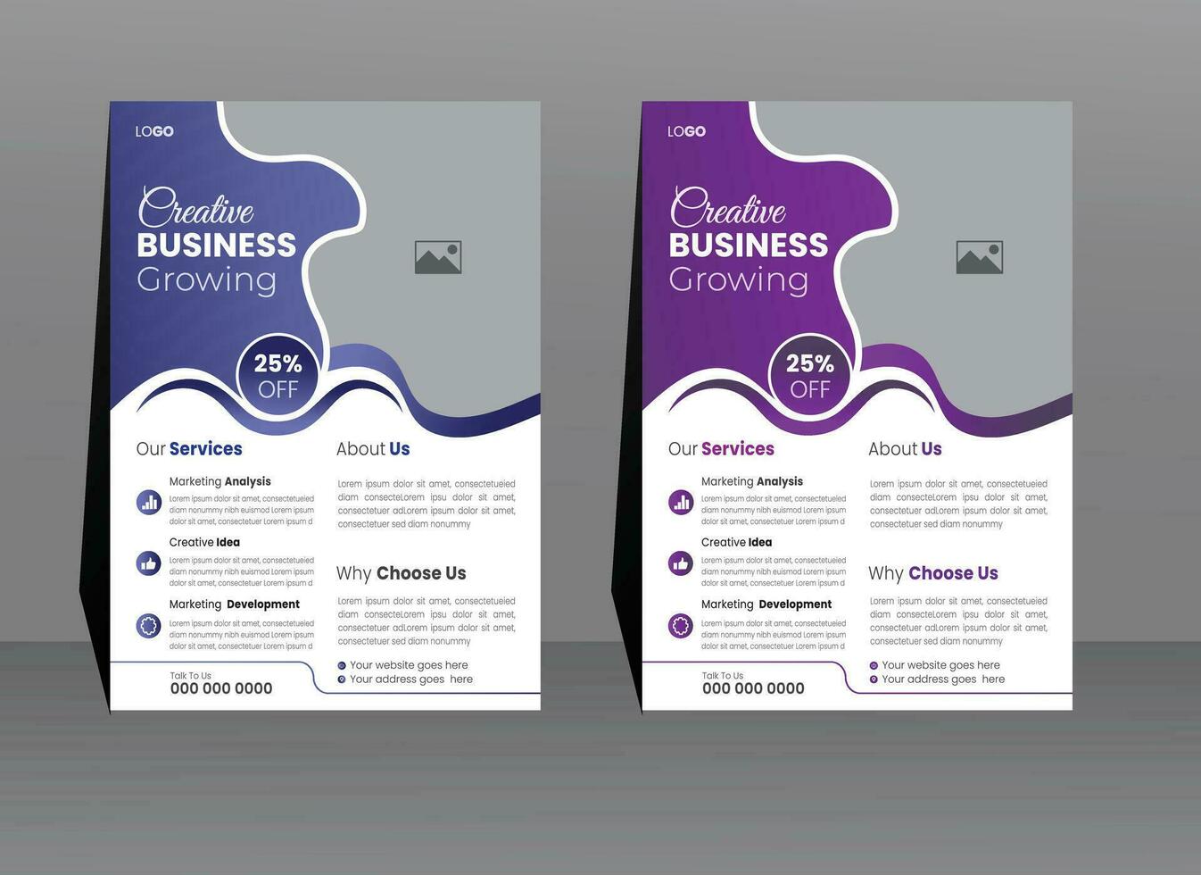 professional business flyer design vector