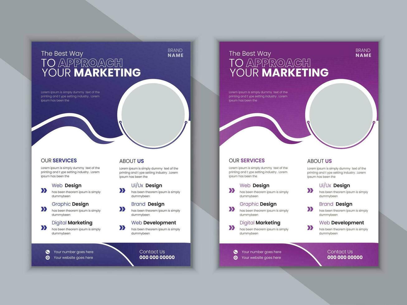 professional business flyer design vector