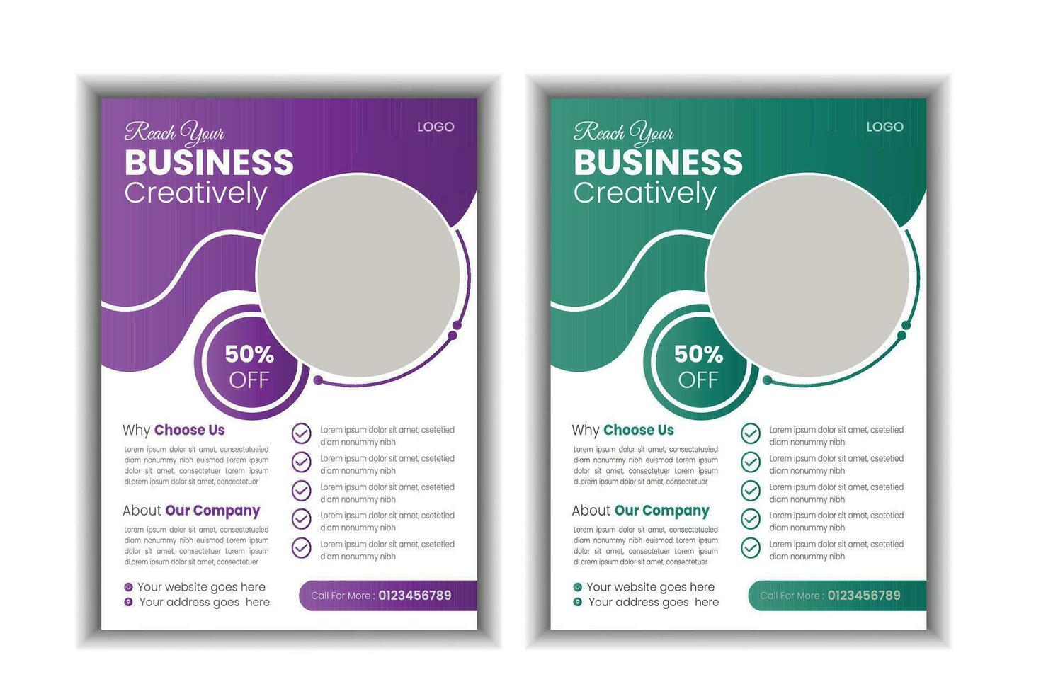 professional business flyer design vector