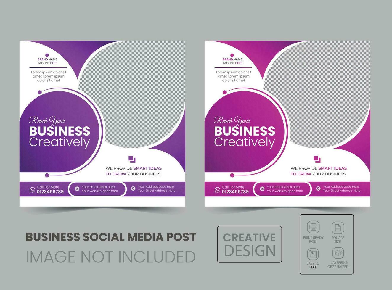 corporate businesss social media ppost vector