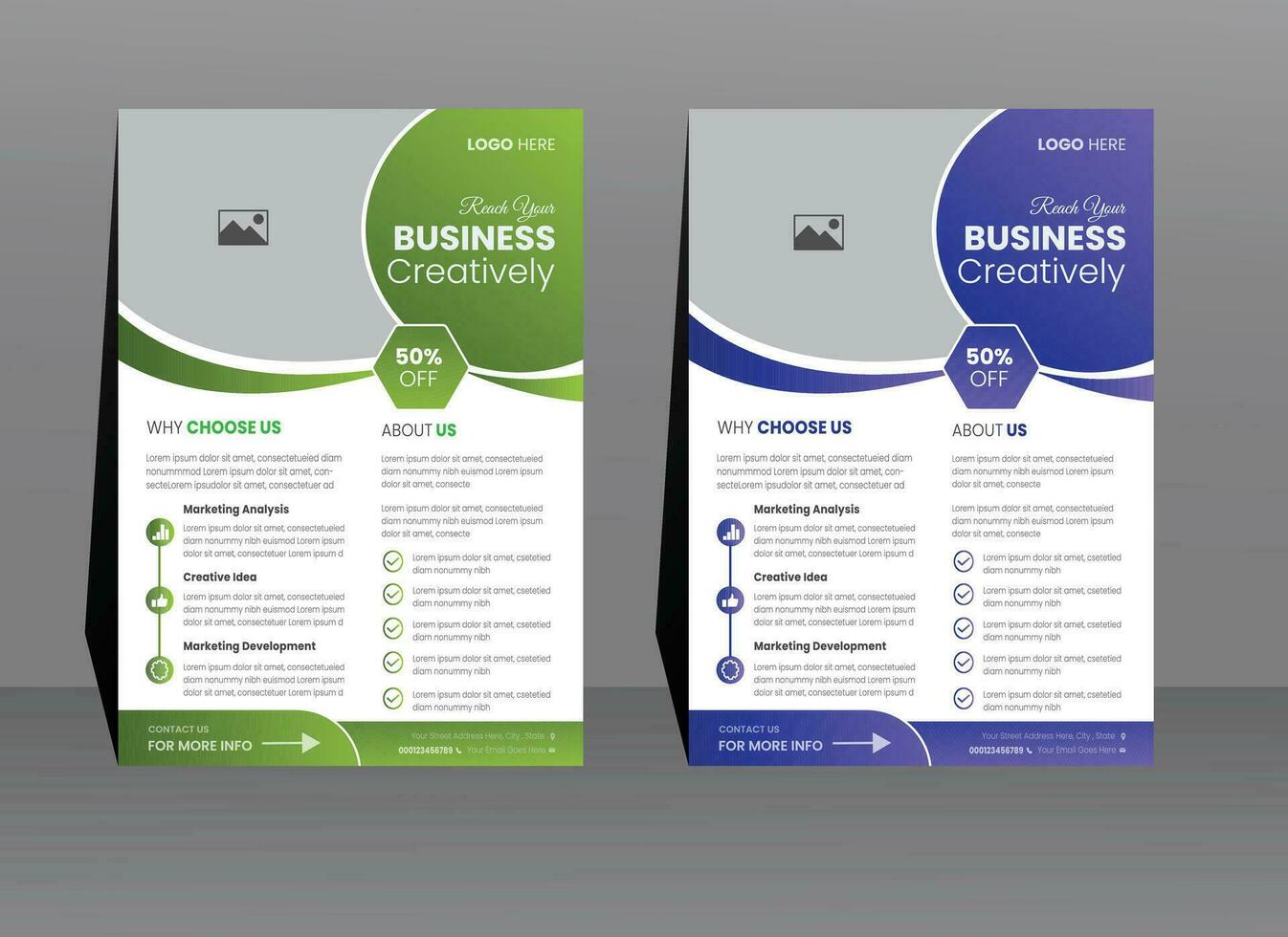 professional business flyer design vector