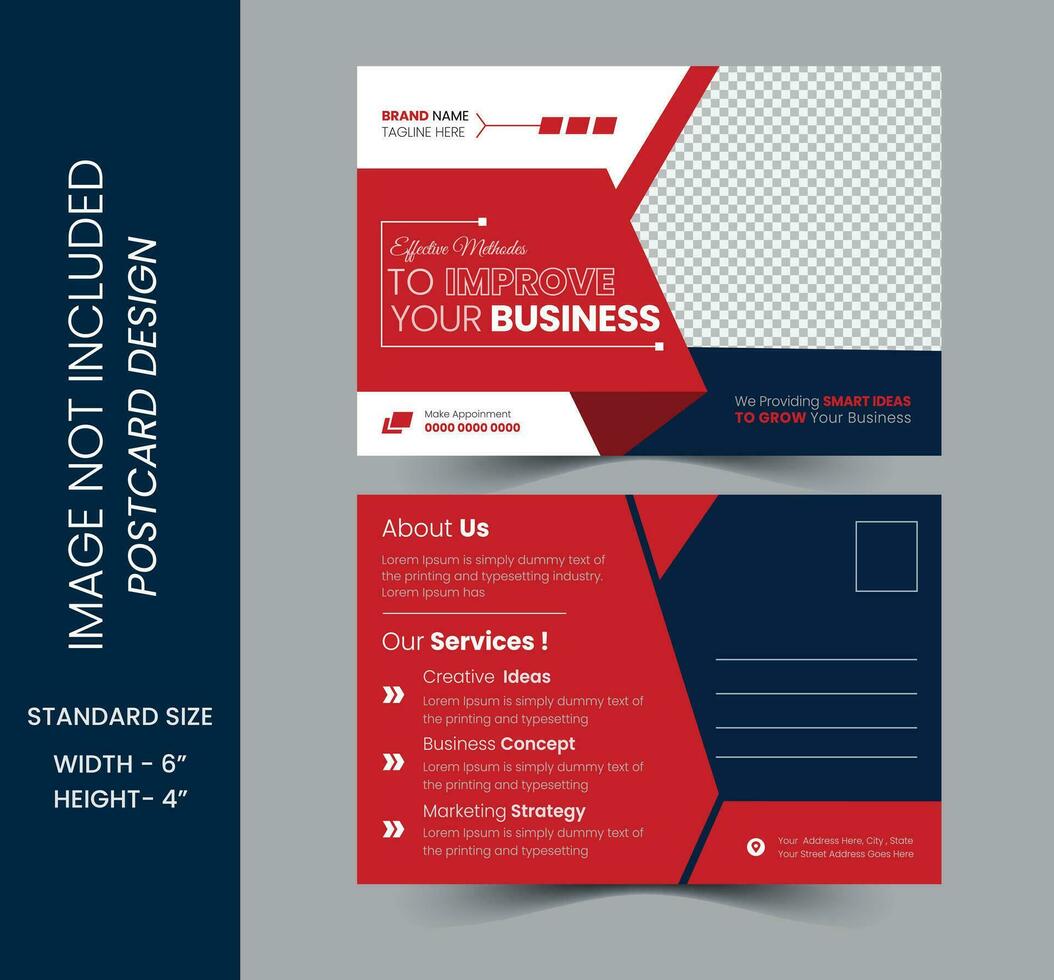 business postcard design,creative and minimal template vector
