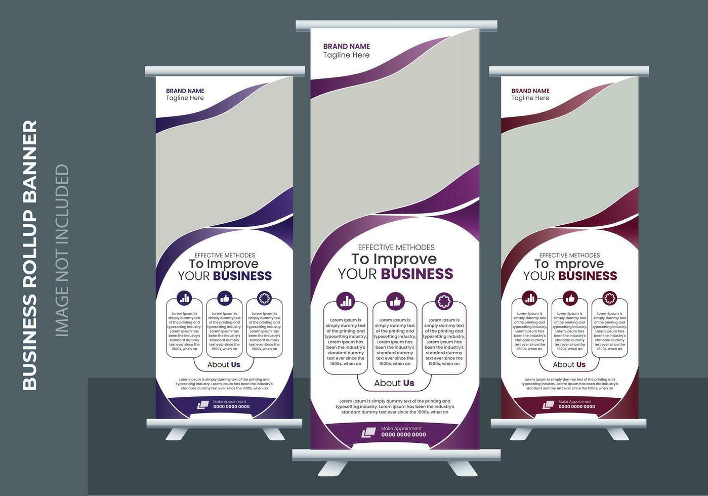 corporate business rolllup banner design vector