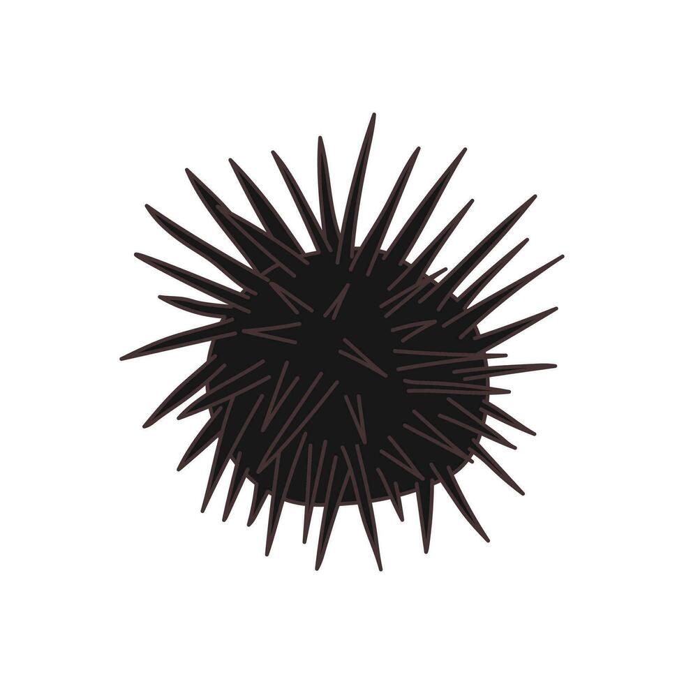 Cartoon Vector illustration sea urchins icon Isolated on White Background