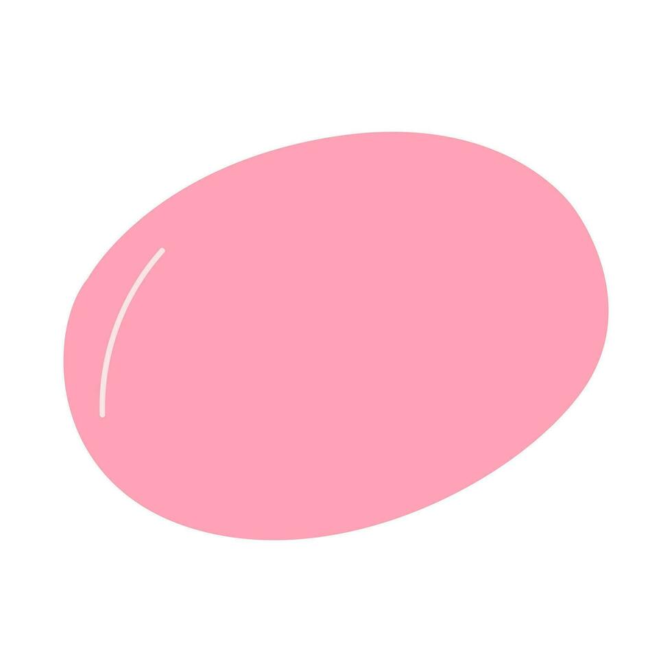 Pink mochi cake isolated. Vector Japanese traditional mochi dessert