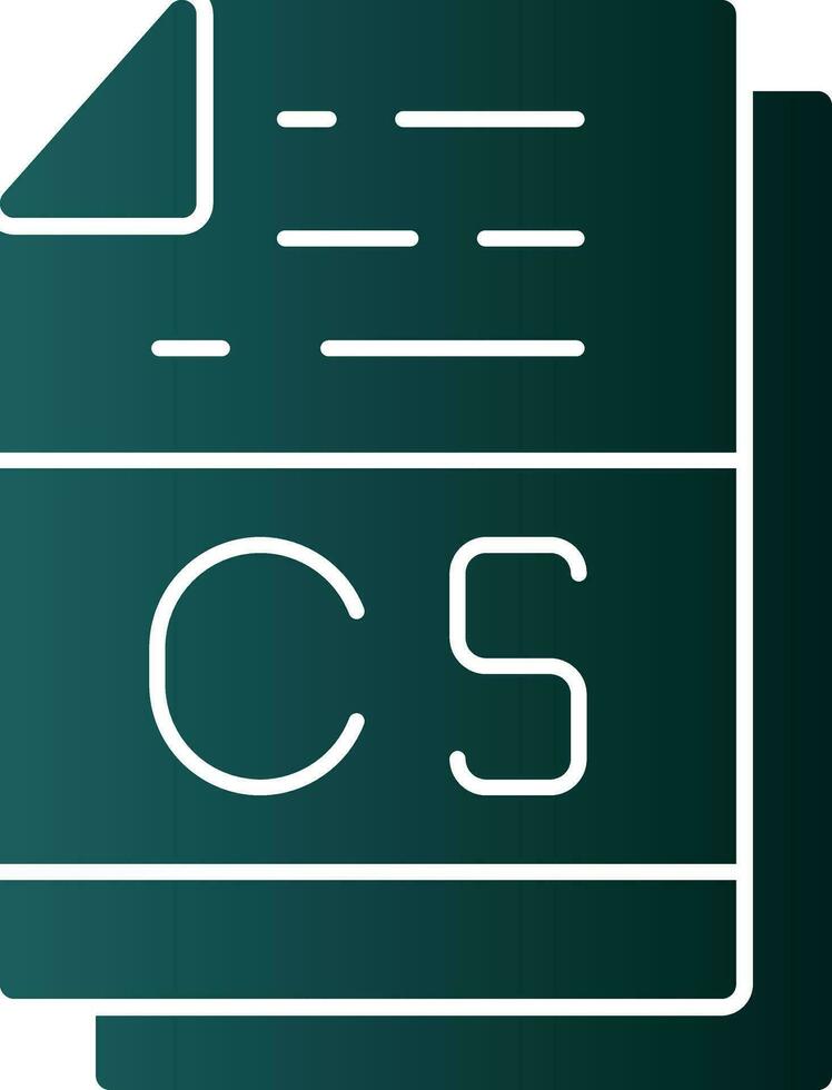 CS File Format Vector Icon Design