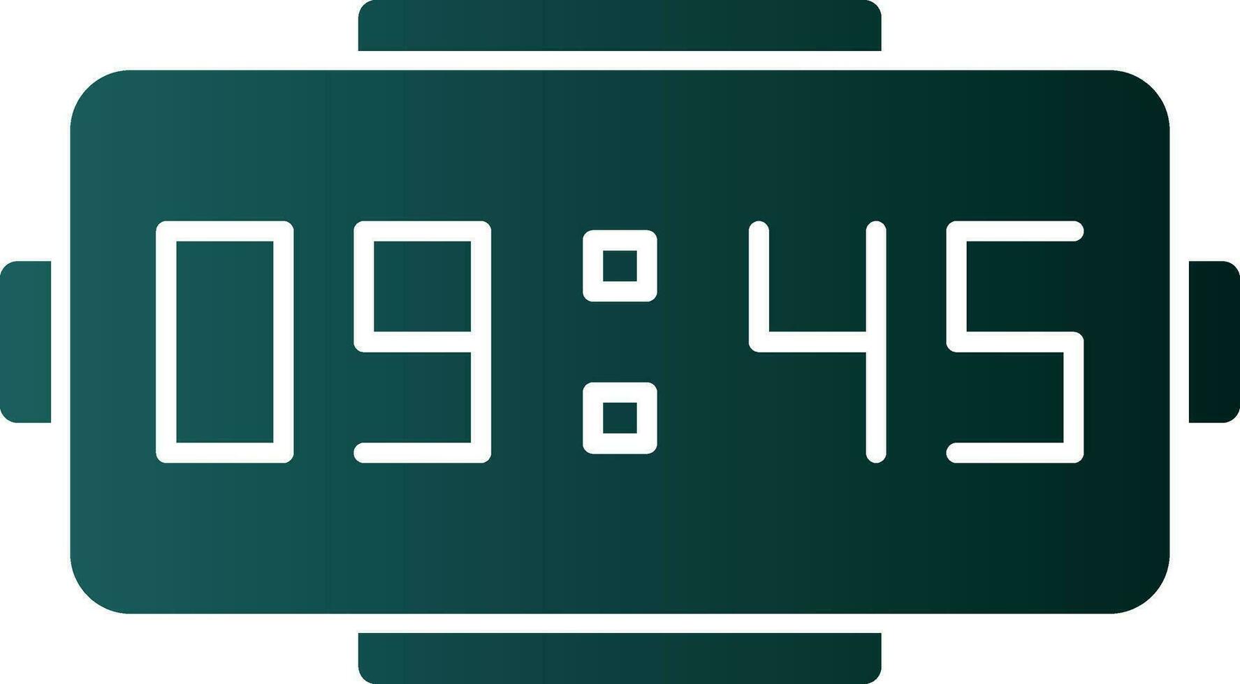 Digital clock Vector Icon Design