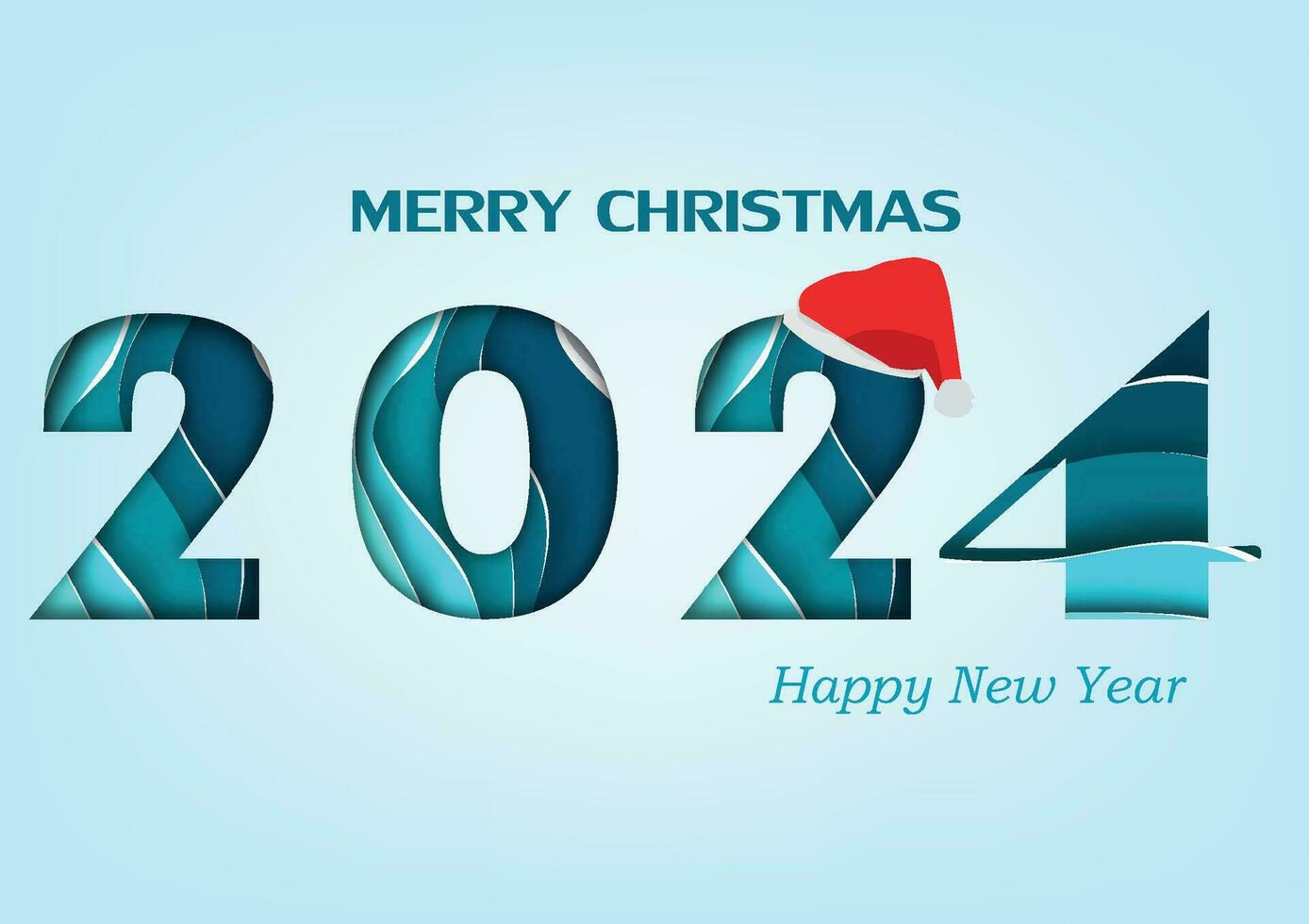 2024 happy new year.Paper cut 2024 word for new year festival.card,happy,Vector concept luxury designs and new year celebration. vector