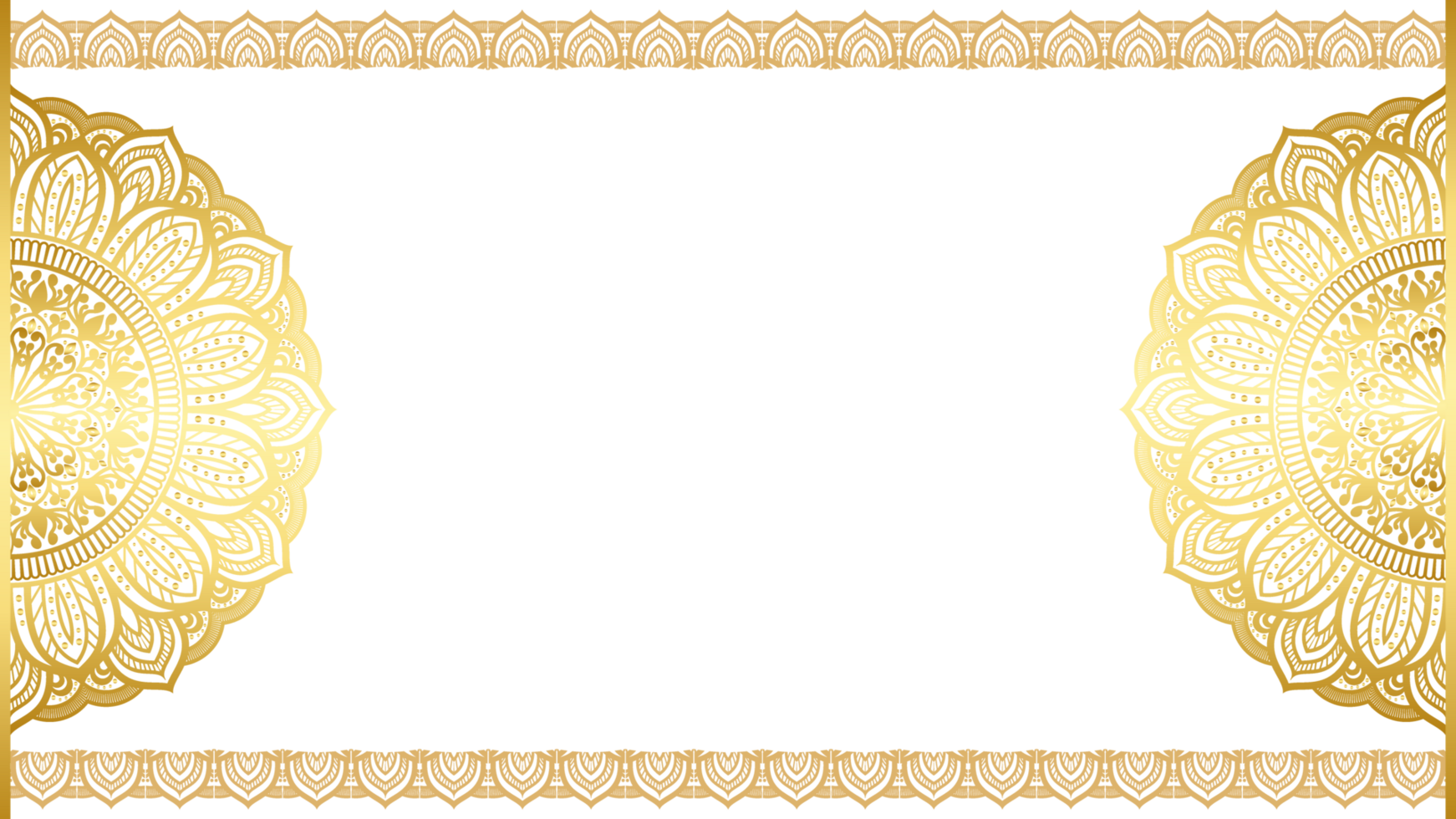 lusso d'oro mandala arabesco islamico modello per nozze invito png