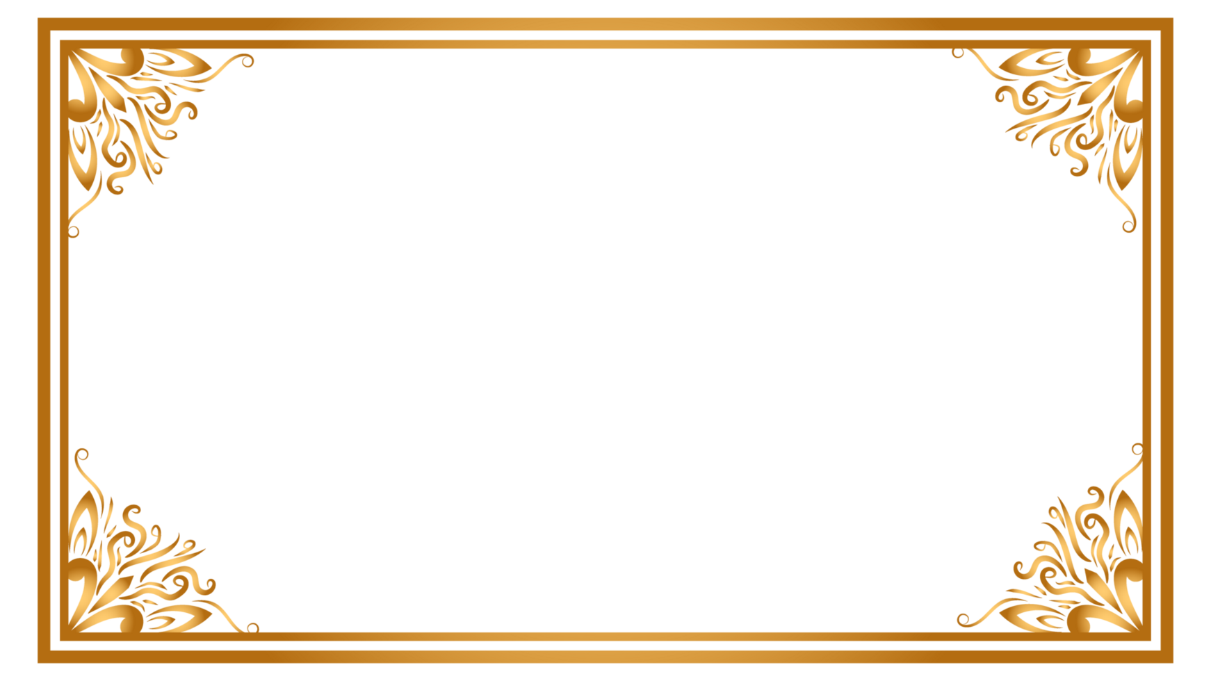 Luxury golden rectangle corner certificate border pattern line photo