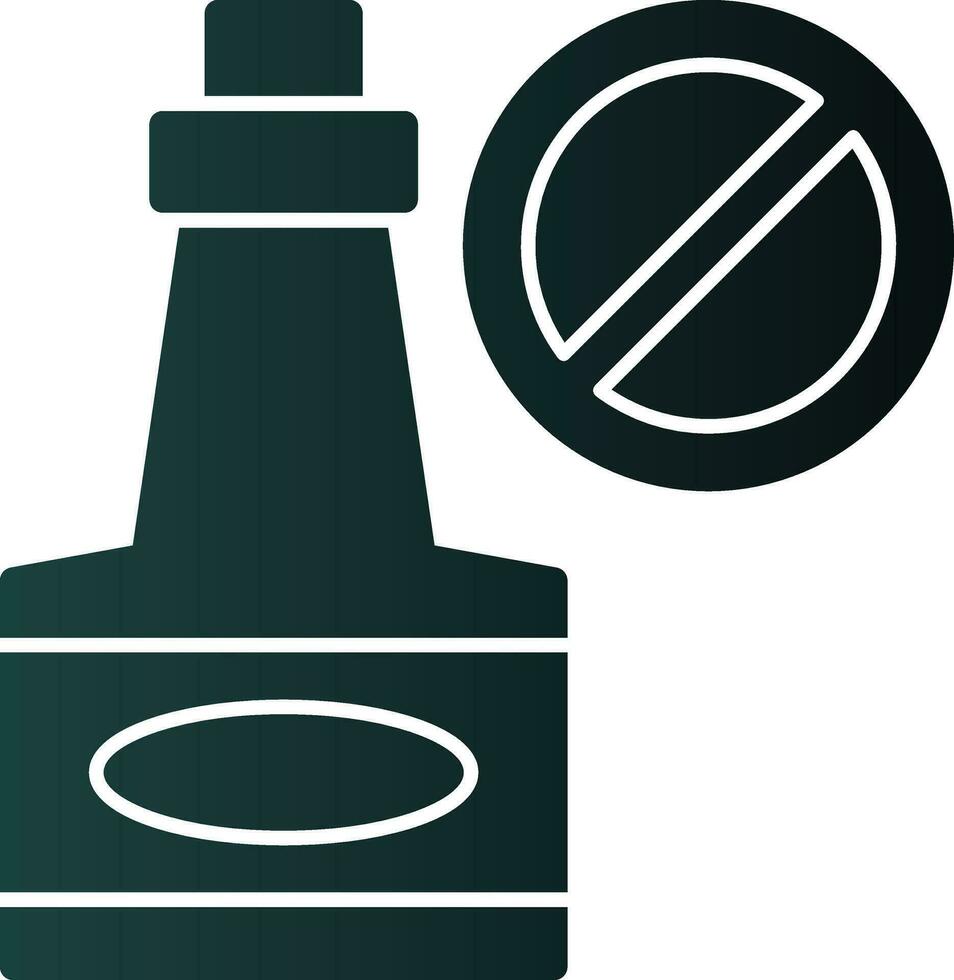 Alcohol ban Vector Icon Design