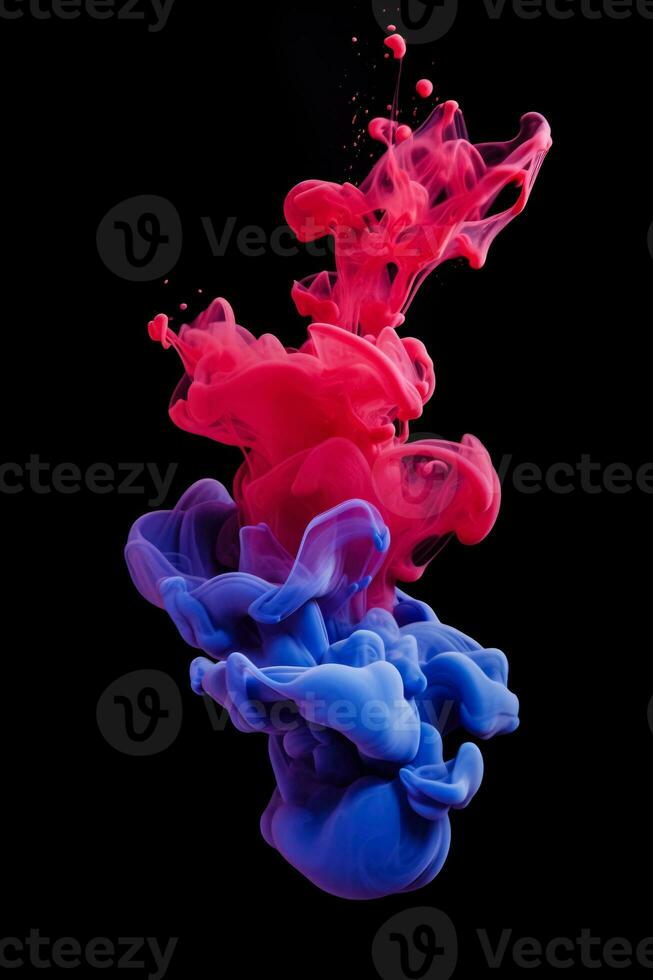 Ink splash cloud in water abstract background with empty space for text photo